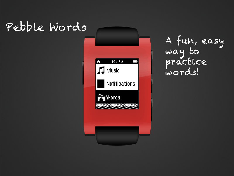 Pebble Words watch animation gif pebble ui app interface wearables