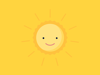 Happy Sun character cute illustration oscar sun yellow