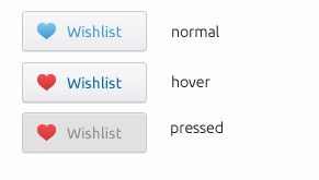 Button States button hover rollover wishlist