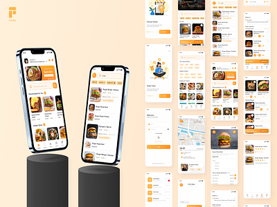 Foodee - Food Delivery Mobile App app design graphic design home page mobile app mobile application typography ui ui design user interface ux