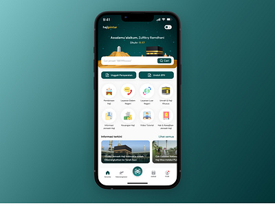 HajiPintar - Hajj & Umrah Information Mobile App Home Page