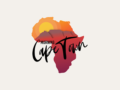 Morning cape town - Logo africa branding design icon identity illustration logo mark typography vector