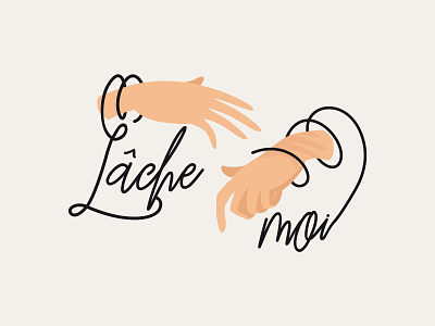 Logo - Lâche moi branding creative design flat design identity illustration logo logo design minimal typogaphy vector