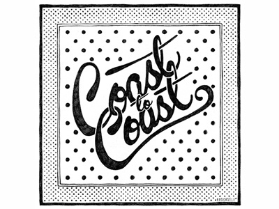Coast To Coast drawing bandanas hand drawn typography