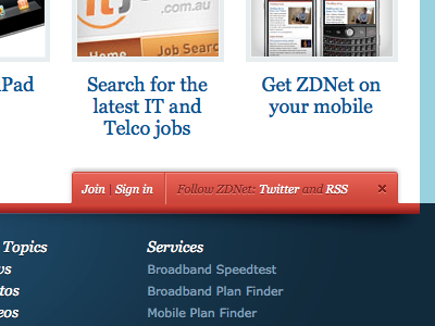 Follow Bar zdnet