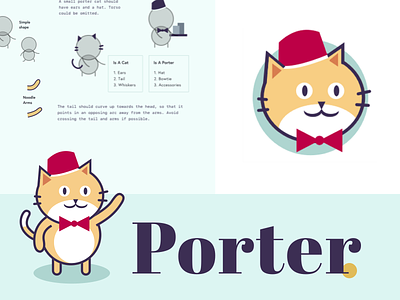 Porter Cat Character Design branding cat character cncf illustration logo mascot porter