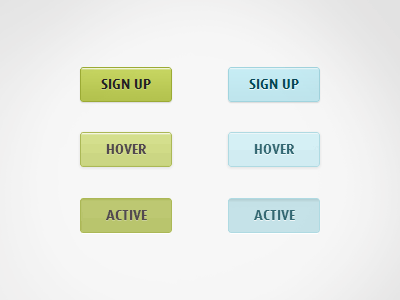 Button States (.GIF) active button buttons colour colourful hover state ui web