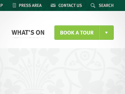 Menu & Book a Tour Button button header menu navigation pattern web website