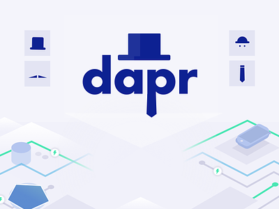 DAPR branding containers illustration logo