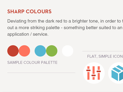 Style Tile: Bright Colours icons palette styles ui web