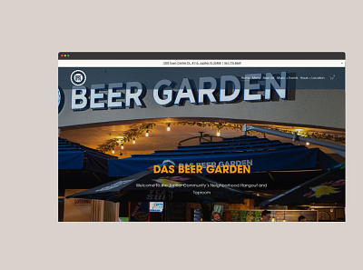 DAS Beer Garden Website graphic design website