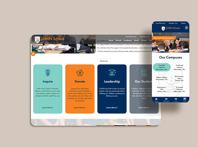 Lumin Schools branding website