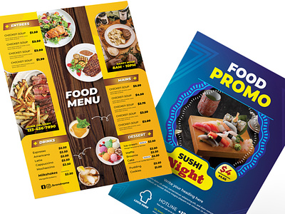 Menu Template flyer design flyer menu menu design menu template promo flyer restaurant menu template design
