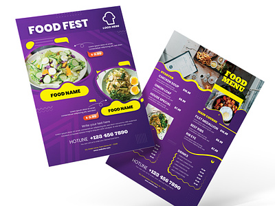 Menu Template flyer design flyer menu food menu menu design promo menu restaurant menu template design