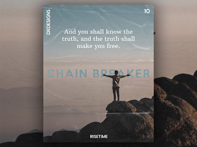 RiseTime 10 - Chain Breaker collage cover cover art design god jesus motivation possible poster art reborn