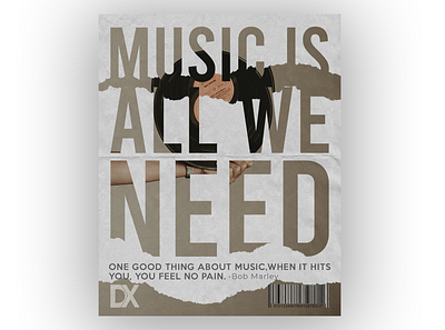 Music is all. collage cover design poster poster art