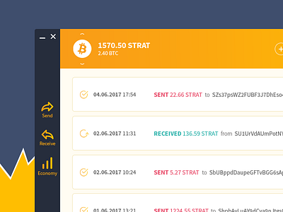 Bitcoin Wallet UI bitcoin btc clean desktop exodus minimal ui ux wallet