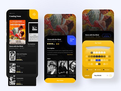 Movie Ticket App Concept by Mertcan Esmergül on Dribbble