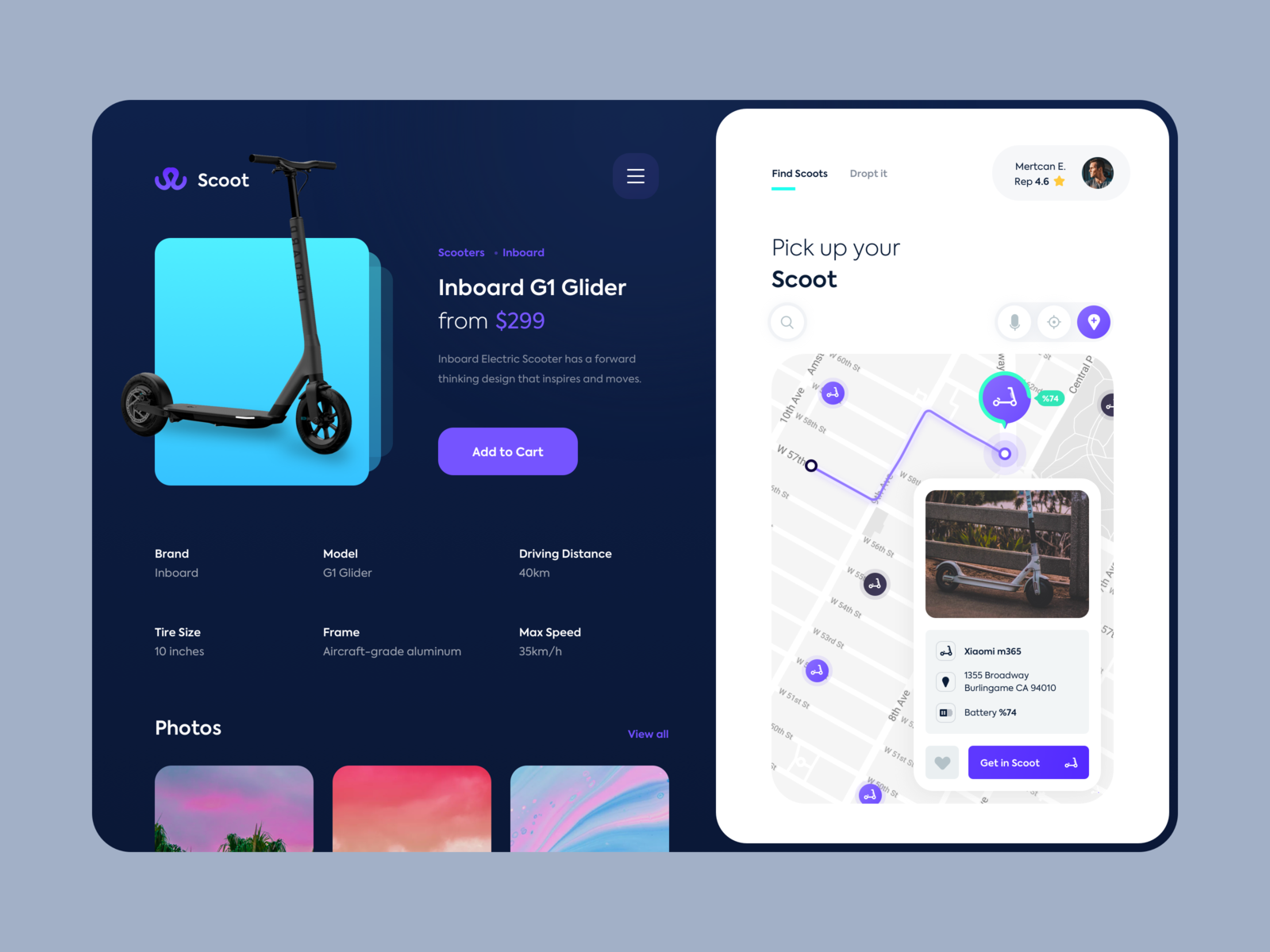 Scoot Scooter Rental App by Mertcan Esmergül on Dribbble
