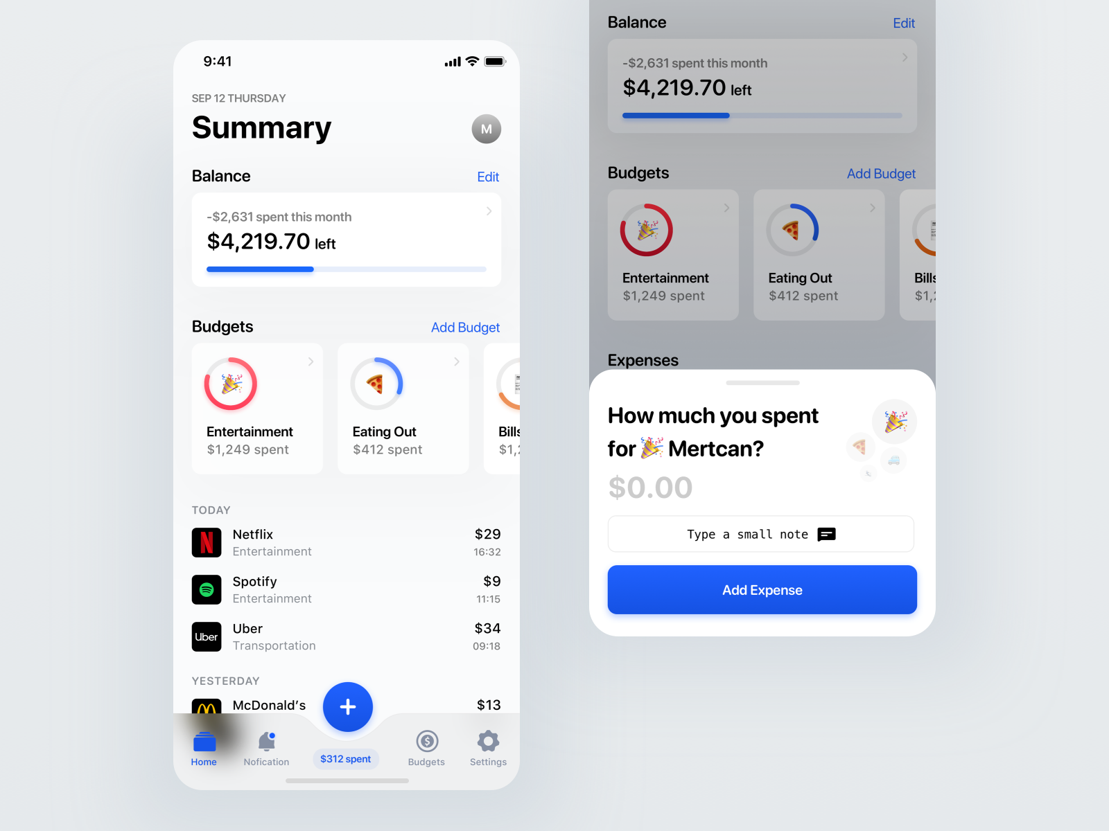 Budget App For IPhone By Mertcan Esmerg l On Dribbble