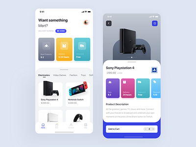 Shopping Electronics app card clean design ecommerce ecommerce app flat icon ios iphone minimal mobile shopping shopping app simple ui ux