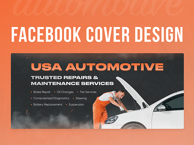 Social Media Facebook Cover Design automotive car car repair design banner facebook facebook cover facebook design facebook page social media design