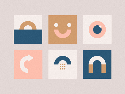 Happy little icons arrow eye happy icons illustration magnet outtakes phone sign smile sun