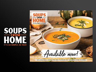 Soups from home advertising branding design graphic design logo posters print typography