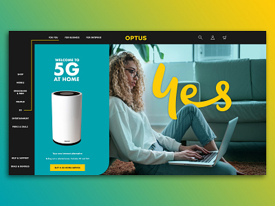 Optus advertising design graphic design ui webdesign