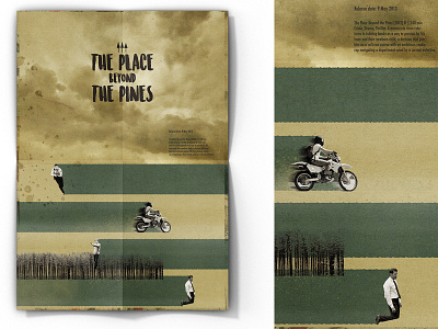 Movie poster (A place beyond the pines) advertising design graphic design typography