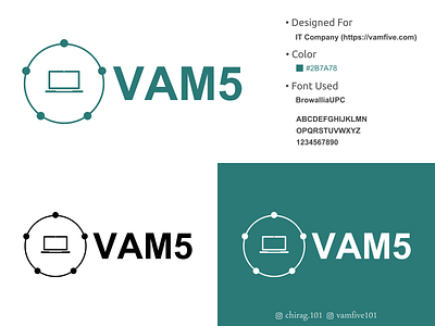 Logo Design - VAM5 branding design graphic design graphicdesign graphicsdesigner icon illustrator logo logodesign logodesigner logomark logopresentation