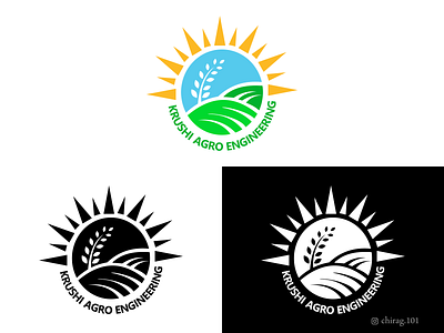 Logo Design - Krushi Agro Engineering agriculture agriculturelogo agro agroengineering branding design digitalart engineering farm farmer graphic design graphicdesign illustration india logo logodesigner sun sunshine vector