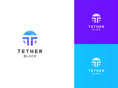 Tether Black Logo branding cryptologo design graphic design icon illustration it logo logodesign technology vector