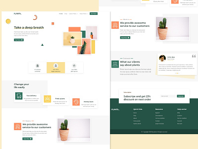 plant landing page landingpage uidesign uidesing ux uxdesign website