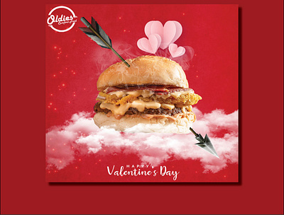 Valentine's day burger design food food lover love burger manipulation photoshop valentine