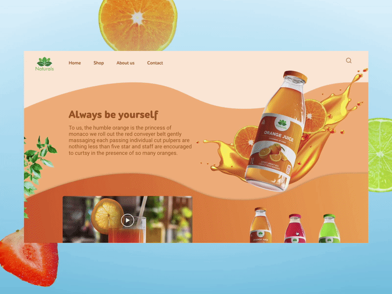 Juice Website 2022 animation beverages design dribbble drinks ecommerce fruits graphic design healthy life interaction interface juice soft drinks summer ui ui design ui ux user experience website