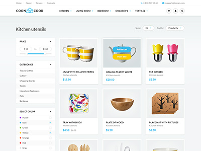 CoonCook clean cms ecommerce template theme web web design website