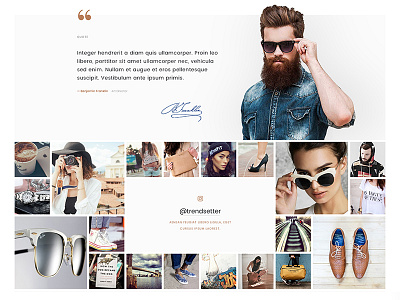trendsetter clean clothes ecommerce instagram template theme wear web web design website