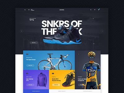 Agora clean ecommerce sneakers sport template theme web web design website