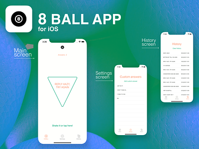 8 BALL APP | concept for iOS ios magicball minimal mobile ui ukraine