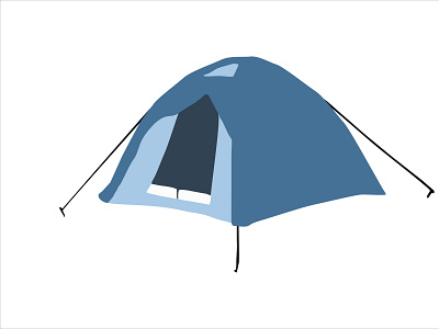Tent animation design digital art flat icon illustration logo ui web work