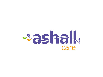 Ashall Care abstract beauty care connect feminine logo flow food friendly health illustration leaf leaves live modern natural outdoor skin vegetable