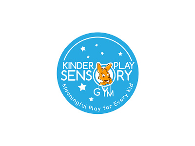 Kinder Play Sensory GYM activity animal baby badge blues children emblam funny game icon illustration institute kid line meaningful school stars vector
