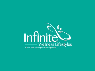 Infinite Wellness Lifestyles caring connect creative flow flower happy health infinite leafs leaves lifestyle logo love medial modern person swoosh together vector wellness