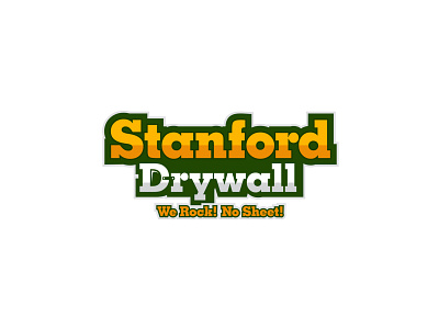 Standford Drywall bold clever construction creative hidden icon logo logotype modern negative space real estate repair rock strong text based tool wall