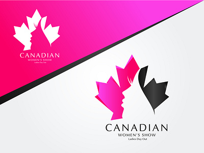 Canadian Women's Show beauty beauty salon canadian eyelash face fashion girl head ladies lady leaf logo maple leaf modern negative space profile show woman woman day women