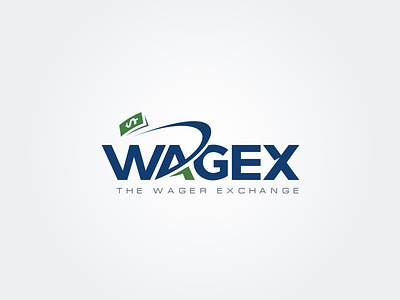 WAGEX arrow bold business connect corporate delivery dollar exchange fast financial logotype marketing minimalist modern money paper service strong swoosh text based
