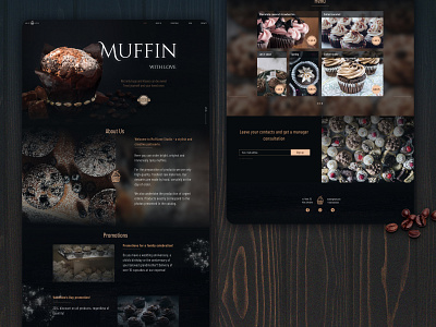 Muffin with love. Landing page design homepage homepage design landing landing page design landingpage ui ux