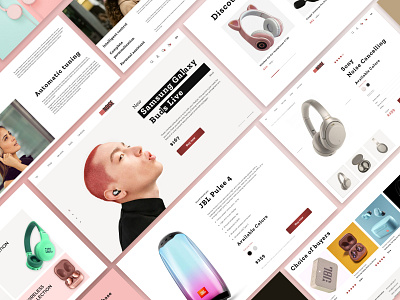 Noise_Store concept design design e commerce homepage homepage design interface ui ux webdesign