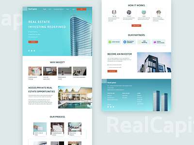Real estate agency design interface ui ux webdesign